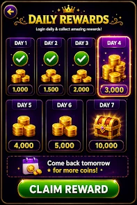 CK444 App Daily Rewards screen example